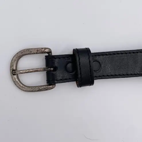 Vintage Black Leather Wolf Concho Belt Hand Crafted Mexico Western Southwestern