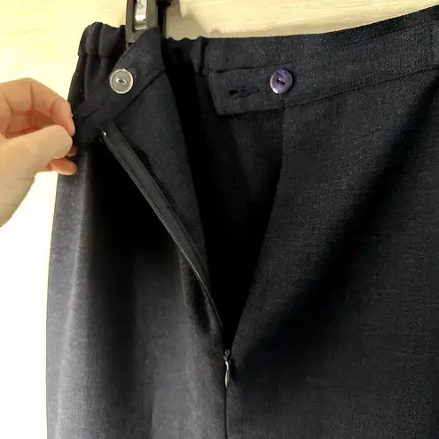 Pendleton Vintage Navy Blue Knee Pencil Skirt Elastic Pockets Size 10