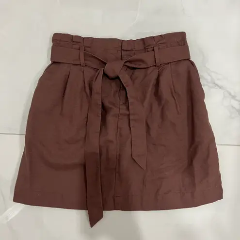 Loft Mini Skirt with Band and Elastic in Waist and Pockets on Sides - Image 1