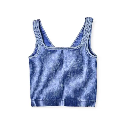 Zenana Washed Ribbed Seamless Padded V