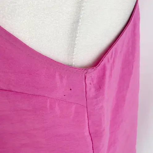 VERO MODA New Ruffle Trim V-Neck Tank Top Queeny Phlox Pink Size XS