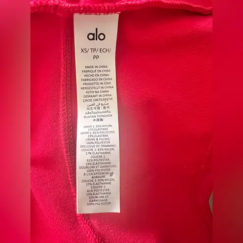 Alo Yoga  Main Act Corset Puffer Bold Red Jacket Size XS RARE