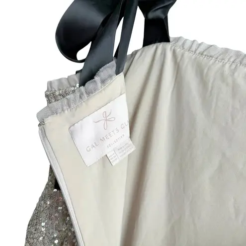 Gal Meets Glam Sequin Bow Dress Size 14 Coquette Girly Feminine Romantic Anthro