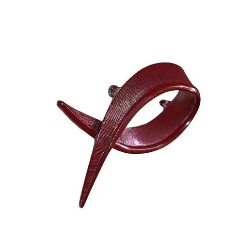 Monet Vintage Heart Disease Ribbon Brooch Pin Fashion Jewelry Red