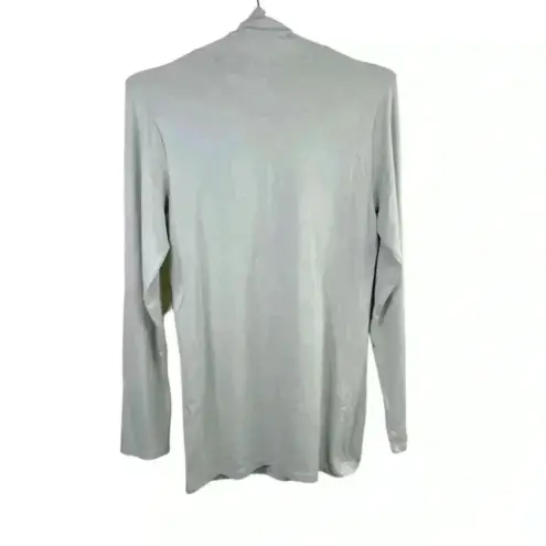 Universal Standard  Light Gray Jersey Turtleneck‎ In Mineral Grey