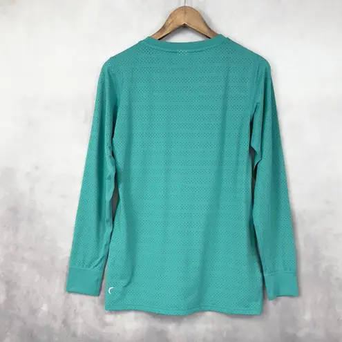 ZYIA Active Womens Chill Tee Shirt Medium Athleisure Gym Workout Activewear Chic Green