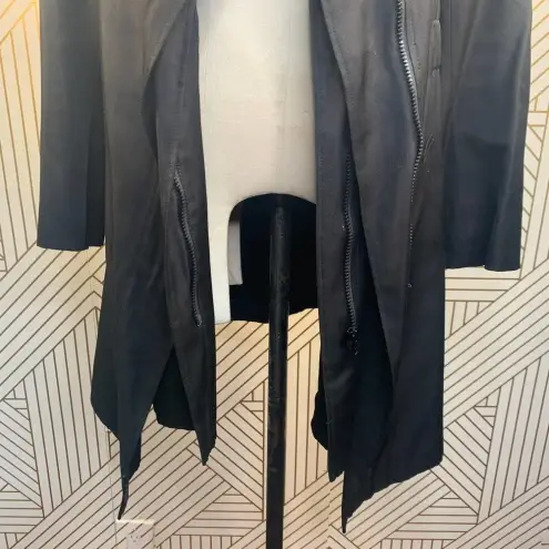 Reiss Arlington Black Trench Coat Jacket