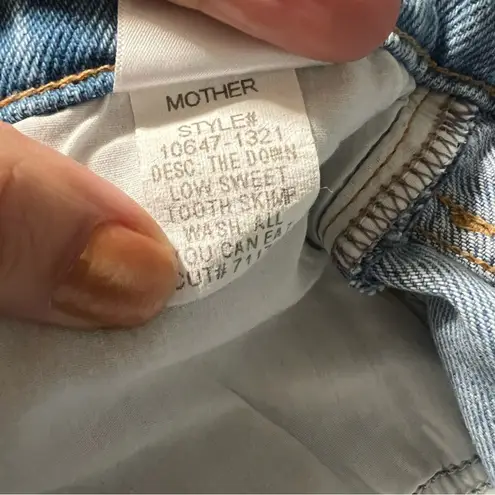 MOTHER The Down Low Sweet Tooth Skimp Jeans in All You Can Eat Light Blue NEW 28