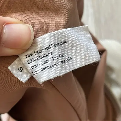 Nu Swim Bikini Bottoms high rise womens Beige (small) minimalist coverage beach