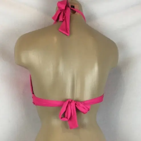 Antonio Melani  Pink & White Print Ruffle 2 Piece Swim Bathing Suit Bikini Top M