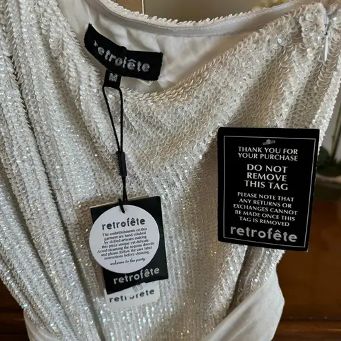 Retrofête Retrofete Ella Sequin Dress White Sold Out Retail $525 M