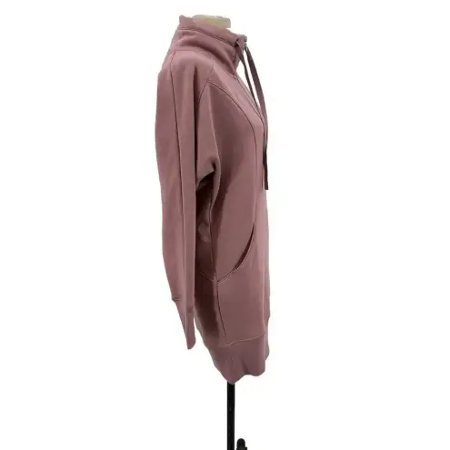 Athleta  Cozy Karma 1/4 Zip Sweatshirt Dress Dogwood Mauve‎ Pink Size XS
