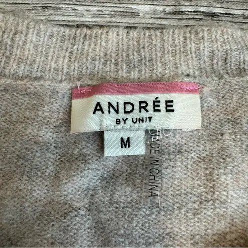 Andree by Unit Women's Long Raglan Sleeve Chevron Pullover Sweater M Med Medium