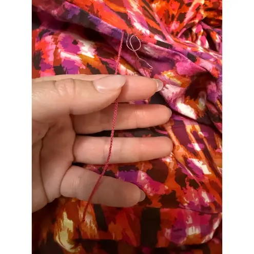 Natori Women’s Small Pink Ombré Animal Print Cheetah Midi Dress Square Neck Cute