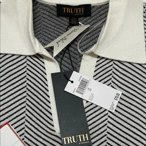 TRUTH by RepublicCream & Black Chevron Pattern Top – Size Large