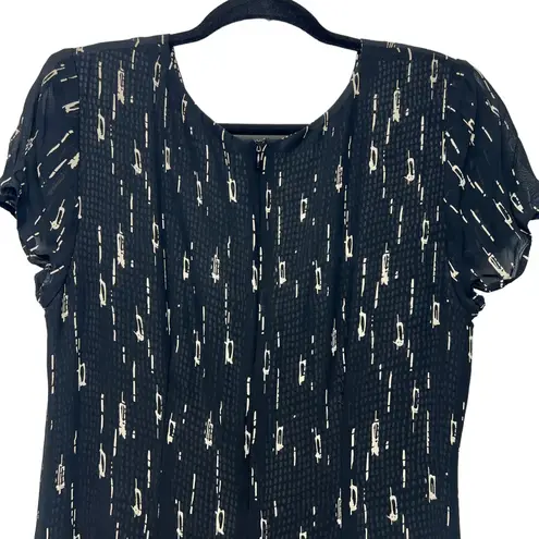 Jessica Howard Vintage V-Neck Short Sleeve Womens Overlay Maxi Dress Size Medium