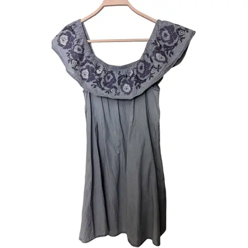 Arizona Jeans Arizona Jean Company Cold Shoulder Embroidery Design Glowy Dress Sz M