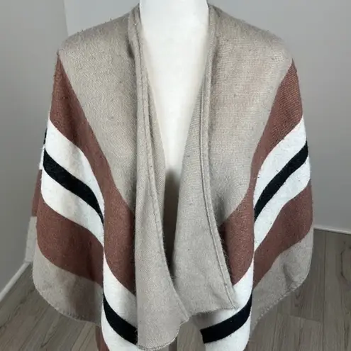 Dynamite  Striped Poncho Sweater OS