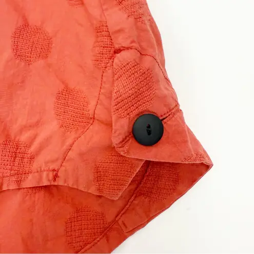 Dress To Kill Textured Cotton Split Back Tunic Lagenlook Rust Relaxed Button Size undefined