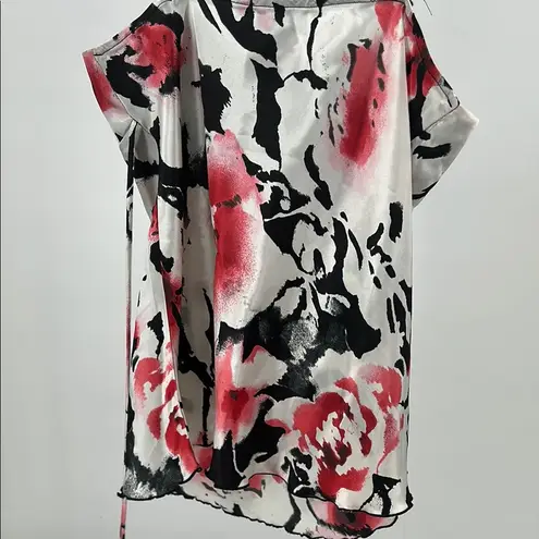 Bwear Black and White floral Y2K Camisole with Tie babydoll silky braided accent Size XL