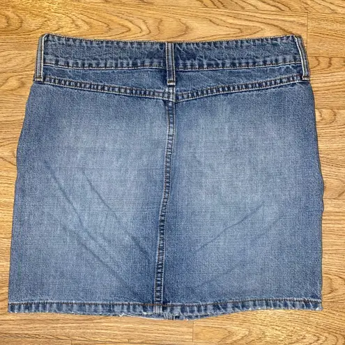 y2k denim skirt with no back pockets Blue Size undefined