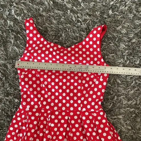 The best rockabilly retro polka dot swing dress ever made Red Size 10
