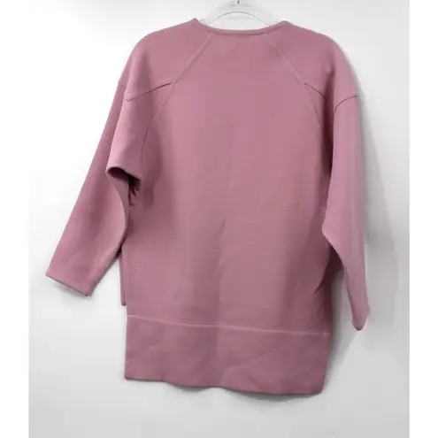 Marissa Webb Virgin Wool Top Size XS Pink Solid Long Sleeve High Low Stretch