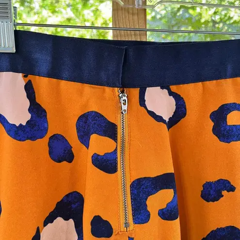 3.1 Phillip Lim X Target Orange And Blue Animal Print Pleated Mini Skirt Size 6