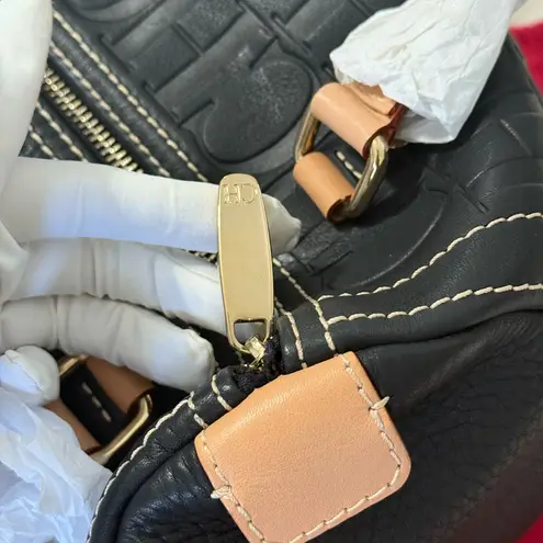 Carolina Herrera NWOT Authentic Black Genuine Leather CHCH ANDY Satchel Bag