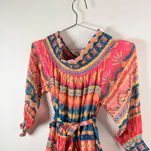 Chufy Mancora Smocked Boho Dress Multicolor Size L