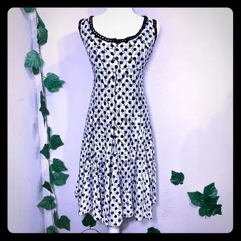 Alberto Makali Lace Polka Dot Flare Dress