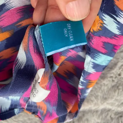 Tori Richard  Honolulu Blouse Size 0 XS Confetti Tie Sleeve 100% Silk Career Love - Image 5