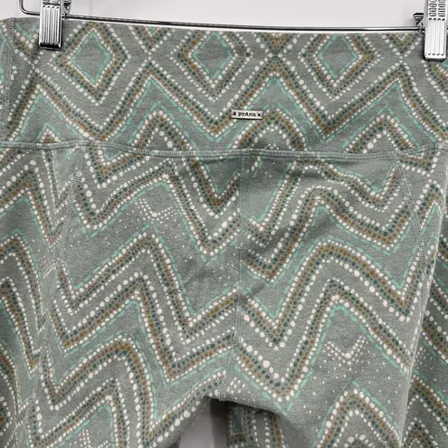 prAna Serafina Ruched Optional Footed Legging Agave Sizzle Green size medium