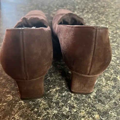 Salvatore Ferragamo Suede Block Heels