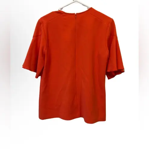 Victoria Beckham Victoria Women’s Coral Flounce Hem Sleeve Top Size 6