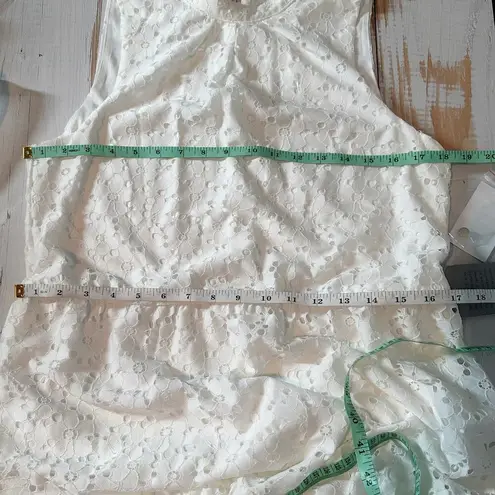 Julia Jordan Tiered Eyelet Maxi Dress Size US 8 Ivory