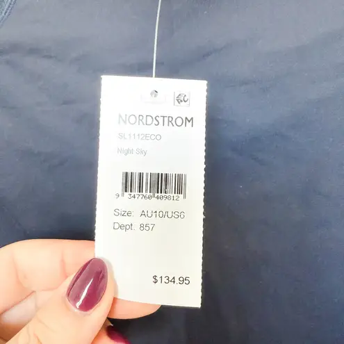 NWT Sea Level Swim Essential Long Sleeved One Piece Swimsuit Navy Blue Size 6