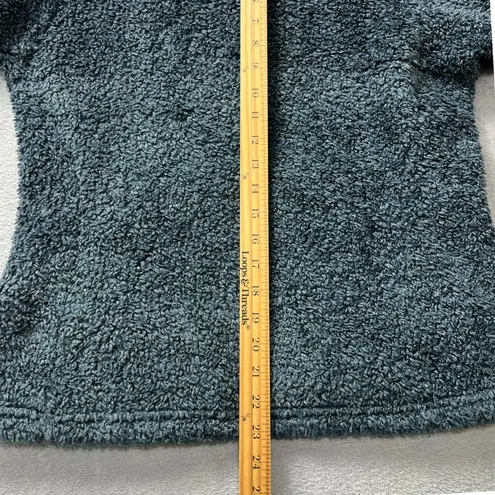 Mountain Hardwear Women's Medium Blue Sherpa Fleece Hoodie Pullover Made in USA