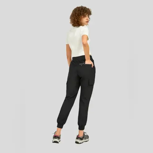 Stelle Women’s Tapered Hiking Cargo Jogger Pants in Black Size M Size M