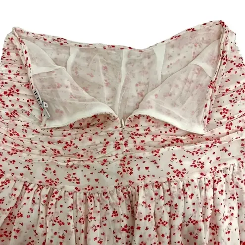 Ganni Georgette Ruched Chiffon Disty High-waisted Mini Skirt Women’s size 4 or S