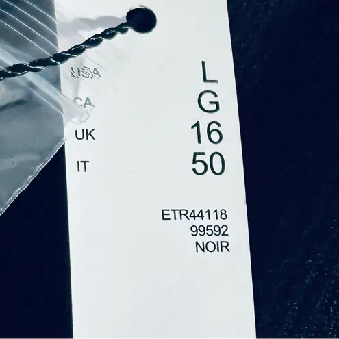 Elie Tahari Black Sweater Dress Button up Front NWT Sz Large