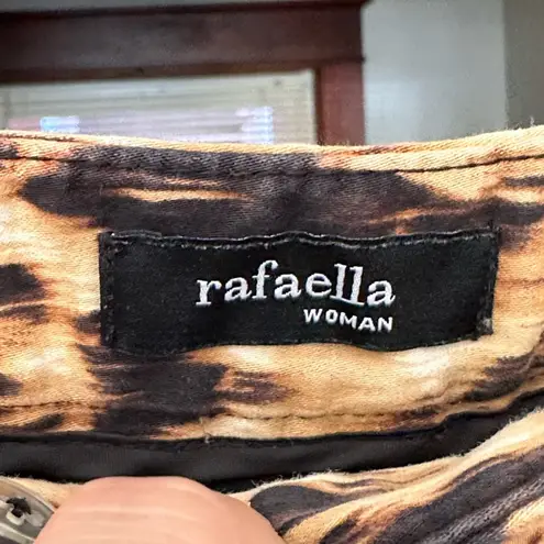 Rafaella Vintage Y2K Leopard Print Mid Rise Skinny Stretch Crop Pant