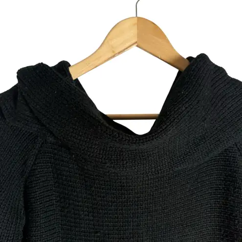 SEEK the Label Black Chunky Knit Cowl Neck Long Sleeve Pullover Sweater Size S