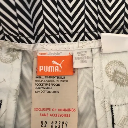 Puma  Novelty Graphic Chevron Golf Shorts Sz. 4 Black/White Summer Tee Off