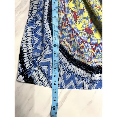 Renee C . Made in USA Off the Shoulder Multicolor Summer Boho Top Womens Small