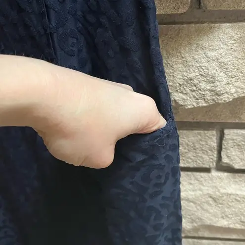 J. McLaughlin Catalyst Dress in Navy Blue Leopard Print Catalina Cloth Small