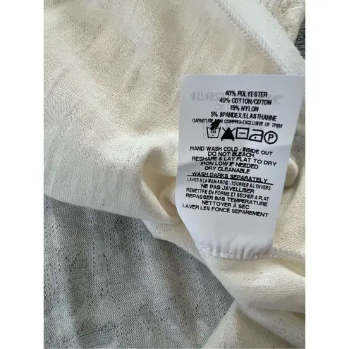 NWT! Twenty Off White Lightweight Textured Burnout Hoodie Medium