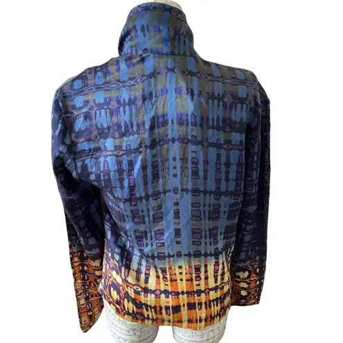 Twelfth Street by Cynthia Vincent Silk Bolero Blazer Blue Size undefined