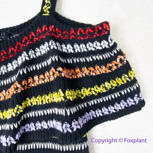 Eloquii crochet knit sweater dress colorful patterned plus size 18/20