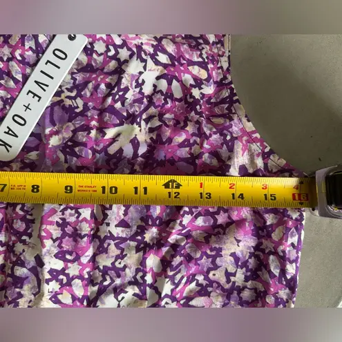 Olive & Oak Anthropologie Womens Purple Spring Plum Print Sleeveless Dress Small